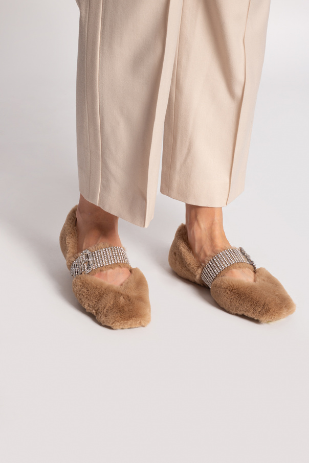 Jimmy choo discount fur flats